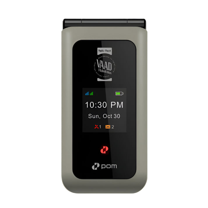 Pom Classic Fully Unlocked 4G Kosher Flip Phone